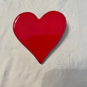 Ceramic heart brooch